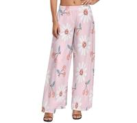 Pantaloni a palazzo da donna - Graziosi pantaloni larghi da donna a gamba larga, comodi pantaloni casual da salotto, Stile 8., L