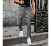 Pantaloni A Quadri Per Abito Da Uomo Con Tasche Diagonali, Cintura Non Inclusa L,M,S,XLquadriTessuto intrecciato