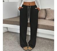 Pantaloni a vita alta a gamba ampia, pantaloni casual comodi con vita bassa con laccetto, vita elastica, adatti per l'uso all'aperto e valorizzanti Tall XS,Tall S,Tall M,Tall L,Tall XLColore unicoTess