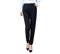 Pantaloni a vita alta aderenti da donna per l'ufficio, eleganti pantaloni da lavoro per riunioni di lavoro, pantaloni a sigaretta elasticizzati, pantaloni sartoriali alla caviglia, vita elastica