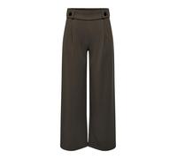 Pantaloni a vita alta in Chambray a righe larghi Tasche quadretti ampi con orlo