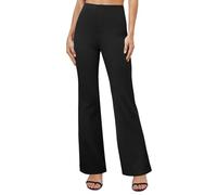 Pantaloni a zampa, da donna, colore nero, da yoga, con tasche, 80 pezzi, da corsa, da donna, lunghi, invernali, jazz, da donna, opachi, elasticizzati, da donna, a vita alta, Nero , M