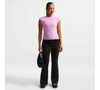 Pantaloni aderenti a costine a vita media Nike Chill Knit - Donna - Nero