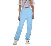 Pantaloni alla Moda per Ragazze Bambina Ragazza Cargo da Leggeri con vestibilità Larga Fashion Adolescenti