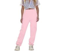 Pantaloni alla Moda per Ragazze Bambina Ragazza Cargo da Leggeri con vestibilità Larga Fashion Adolescenti