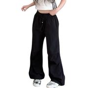 Pantaloni alla Moda per Ragazze Casual a Gamba Larga da Street Dance vestibilità Ampia Baggy Cargo Adolescenti