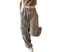 Pantaloni alla Moda per Ragazze Larghi in Cotone da Street Dance Stile Hip Hop Pantalone Tuta Adolescenti