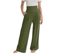Pantaloni alla Moda per Ragazze Palazzo Lunghi Leggeri Joggers Sweatpants Morbido Elastico Vita Casual attività all'Aria Aperta da Indossare Tutti i Giorni