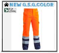 PANTALONI ALTA VISIBILITA' IN TESSUTO FLUORESCENTE E BANDE RINFRANGENTI