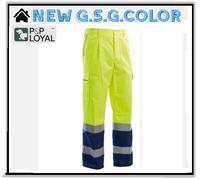 PANTALONI ALTA VISIBILITA' IN TESSUTO FLUORESCENTE E BANDE RINFRANGENTI