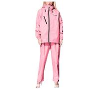 Pantaloni Antipioggia Donna, Kit Giacca e Pantaloni Impermeabili Moto e Scooter, Antivento & Traspirabile - Tasche, con cappuccio, Tutte le Stagioni, M-3XL, XXL