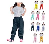 Pantaloni antipioggia per bambini, ragazzi, ragazze, impermeabili, antivento, foderati, sfoderati, traspiranti, per attività all'aria aperta, da trekking, da sci, unisex, per la pioggia, per la