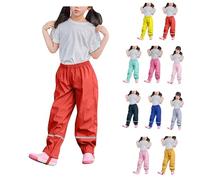 Pantaloni antipioggia per bambini, ragazzi, ragazze, impermeabili, antivento, foderati, sfoderati, traspiranti, per attività all'aria aperta, da trekking, da sci, unisex, per la pioggia, per la