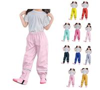 Pantaloni antipioggia per bambini, ragazzi, ragazze, impermeabili, antivento, foderati, sfoderati, traspiranti, per attività all'aria aperta, da trekking, da sci, unisex, per la pioggia, per la