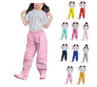 Pantaloni antipioggia per bambini, ragazzi, ragazze, impermeabili, antivento, foderati, sfoderati, traspiranti, per attività all'aria aperta, da trekking, da sci, unisex, per la pioggia, per la