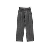 Pantaloni Baggy In Jeans Dritti Elastici Per Uomo Moda Coreana S-3XL NUOVO
