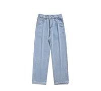 Pantaloni Baggy In Jeans Dritti Elastici Per Uomo Moda Coreana S-3XL NUOVO