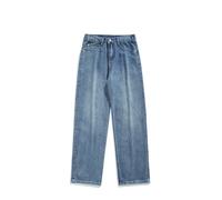 Pantaloni Baggy In Jeans Dritti Elastici Per Uomo Moda Coreana S-3XL NUOVO