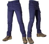 Pantaloni Blu Da Lavoro Uomo Invernale Con Un Solo Tascone E tasca Porta Metro