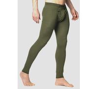 Pantaloni Caleçon Woolpower Long John Con Patta In Maglia Ullfrotté Verde