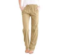 Pantaloni Capri corti da donna a 3/4, larghi, in cotone, con tasche laterali, vita pull-on, leggeri, comodi per estate, spiaggia, vacanze, viaggi, look quotidiano