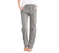 Pantaloni Capri corti da donna a 3/4, larghi, in cotone, con tasche laterali, vita pull-on, leggeri, comodi per estate, spiaggia, vacanze, viaggi, look quotidiano