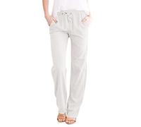 Pantaloni Capri corti da donna a 3/4, larghi, in cotone, con tasche laterali, vita pull-on, leggeri, comodi per estate, spiaggia, vacanze, viaggi, look quotidiano