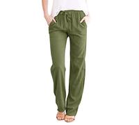 Pantaloni Capri corti da donna a 3/4, larghi, in cotone, con tasche laterali, vita pull-on, leggeri, comodi per estate, spiaggia, vacanze, viaggi, look quotidiano