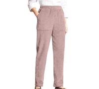 Pantaloni Cargo Caro femminile temperamento personalità Tinta unita Vita elastica a righe Gamba dritta Pantaloni casual Pantaloni in Velluto a coste per le Donne Leggings Termico in Velluto, rosso