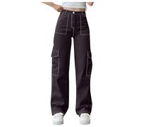 Pantaloni cargo da donna, tasche cargo, pantaloni rilassati in stile combattimento per abbigliamento da città, fine settimana e piani casual all'aperto, pratici da indossare giorno per giorno, stile