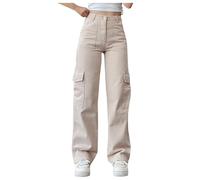 Pantaloni cargo da donna, tasche cargo, pantaloni rilassati in stile combattimento per abbigliamento da città, fine settimana e piani casual all'aperto, pratici da indossare giorno per giorno, stile
