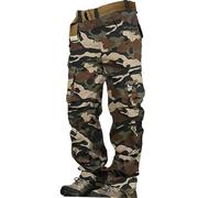 Pantaloni cargo da lavoro da uomo, pantaloni cargo da uomo, in cotone, per attività all'aperto, escursionismo, lavoro, ripstop, tattici, da combattimento, con 8 tasche, resistenti, multifunzione, da