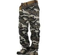 Pantaloni cargo da lavoro da uomo, pantaloni cargo da uomo, in cotone, per attività all'aperto, escursionismo, lavoro, ripstop, tattici, da combattimento, con 8 tasche, resistenti, multifunzione, da