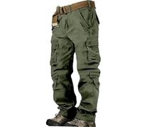 Pantaloni cargo da lavoro da uomo, pantaloni cargo da uomo, in cotone, per attività all'aperto, escursionismo, lavoro, ripstop, tattici, da combattimento, con 8 tasche, resistenti, multifunzione, da