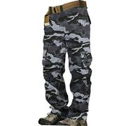 Pantaloni cargo da lavoro da uomo, pantaloni cargo da uomo, in cotone, per attività all'aperto, escursionismo, lavoro, ripstop, tattici, da combattimento, con 8 tasche, resistenti, multifunzione, da
