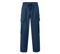 Pantaloni cargo da uomo Baggy Wide Leg Straight Lang Pantaloni con tasche multiple per attività all'aria aperta, streetwear, pantaloni da lavoro, pantaloni da trekking, pantaloni da sci, da uomo