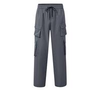 Pantaloni cargo da uomo Baggy Wide Leg Straight Lang Pantaloni con tasche multiple per attività all'aria aperta, streetwear, pantaloni da lavoro, pantaloni da trekking, pantaloni da sci, da uomo