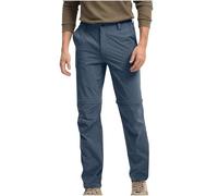 Pantaloni cargo da uomo elasticizzati da lavoro, pantaloni casual staccabili, con tasche multiple, in tinta unita, leggeri, traspiranti, convertibili, per escursioni all'aperto, safari, Blu, L