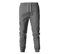 Pantaloni cargo da uomo, elasticizzati, slim fit, casual, kaki, con risvolto, pantaloni da combattimento, mimetici, pantaloni da lavoro, attività all'aperto, pantaloni cargo da allenamento, taglia