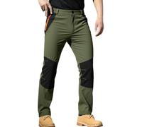 Pantaloni cargo da uomo, estivi con tasche multiple, sportivi, traspiranti, comodi, per il tempo libero, taglio dritto, largo, alla moda, per la libertà di movimento, verde militare, M