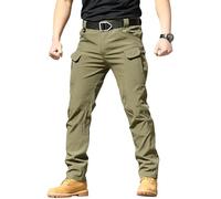 Pantaloni cargo da uomo Flex Tactical Carpenter Tattici Trekking Work Outdoor Cargo Pant Pantaloni tattici con tasche multiple, Verde, XL