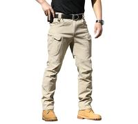 Pantaloni cargo da uomo Flex Tactical Carpenter Tattici Trekking Work Outdoor Cargo Pant Pantaloni tattici con tasche multiple, cachi, L