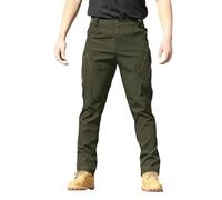 Pantaloni Cargo Da Uomo Multitasche Cerniera Sottile Da Combattimento Da Lavoro Impermeabili Militari Tattici Pantalone Lungo Caldo Resistente e Comodo per Outdoor Trekking Utility (1-Army Green, XXL)