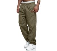 Pantaloni cargo da uomo, pantaloni chino, pantaloni da jogging, casual, per il tempo libero, vita elasticizzata, con cordoncino, per attività all'aria aperta, M-4XL, verde, 3XL