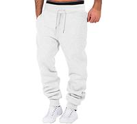 Pantaloni cargo da uomo, pantaloni harem, vestibilità rilassata, per il tempo libero, per gli uomini, casual, elasticizzati, hip hop, pantaloni da trekking, pantaloni da lavoro, streetwear, bianco,