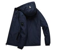 Pantaloni cargo da uomo per inverno, interno ispessito esterno per indossare un cappotto di piumino d'anatra bianco freddo stivali da uomo, Blu, L