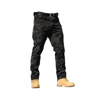 Pantaloni cargo da uomo, resistenti, mimetici, militari, tattici, da combattimento, con tasche multiple, vestibilità larga, per campeggio, escursionismo, lavoro, pantaloni cargo elasticizzati, Grigio