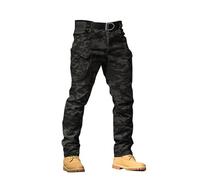 Pantaloni cargo da uomo, resistenti, mimetici, militari, tattici, da combattimento, con tasche multiple, vestibilità larga, per campeggio, escursionismo, lavoro, pantaloni cargo elasticizzati, Grigio