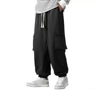 Pantaloni cargo da uomo taglie forti 10XL multi tasche (nero 6XL)