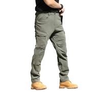 Pantaloni cargo da uomo, tinta unita, pantaloni da caccia, comodi, per attività all'aria aperta, con tasche e bottoni, pantaloni da alpinismo, casual, pantaloni cargo leggeri, impermeabili, pantaloni